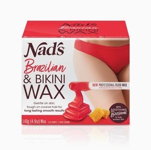 Box of 2 New Nads Brazilian & Bikini Wax Kits 4.9 oz. Each